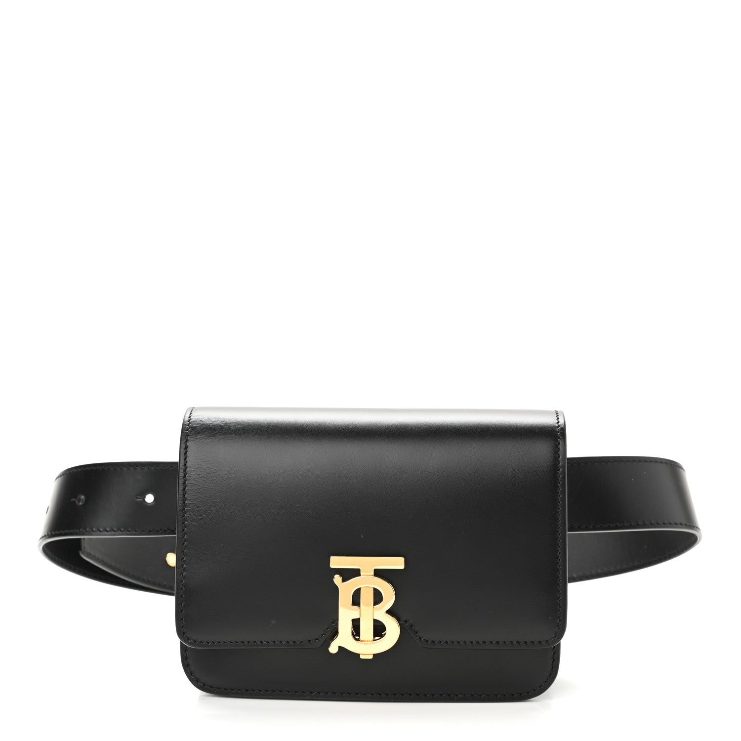 Burberry Calfskin TB Bum Bag Black 1 of 9