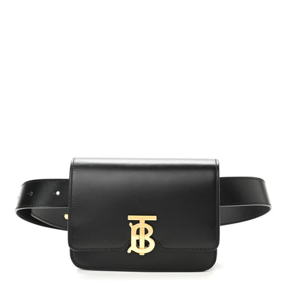 Burberry Calfskin TB Bum Bag Black 1 of 9