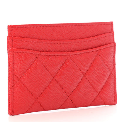 Chanel Caviar Quilted Card Holder Red 3 of 9