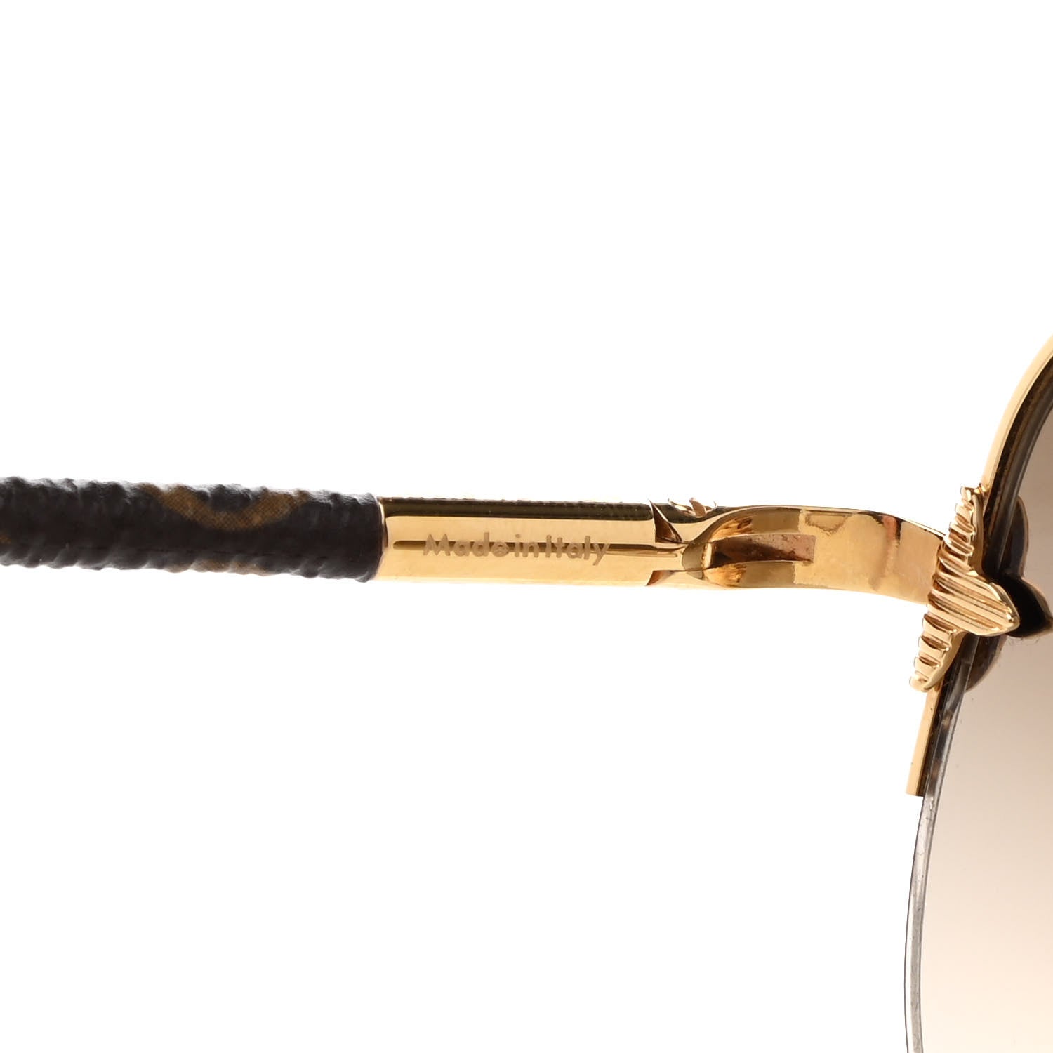 Louis Vuitton Monogram Petite Viola Pilote Aviator Sunglasses Z0571U Brown 8 of 10