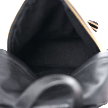 Burberry Mega Check Calfskin Abbeydale Simple Backpack Black Camel 5 of 7