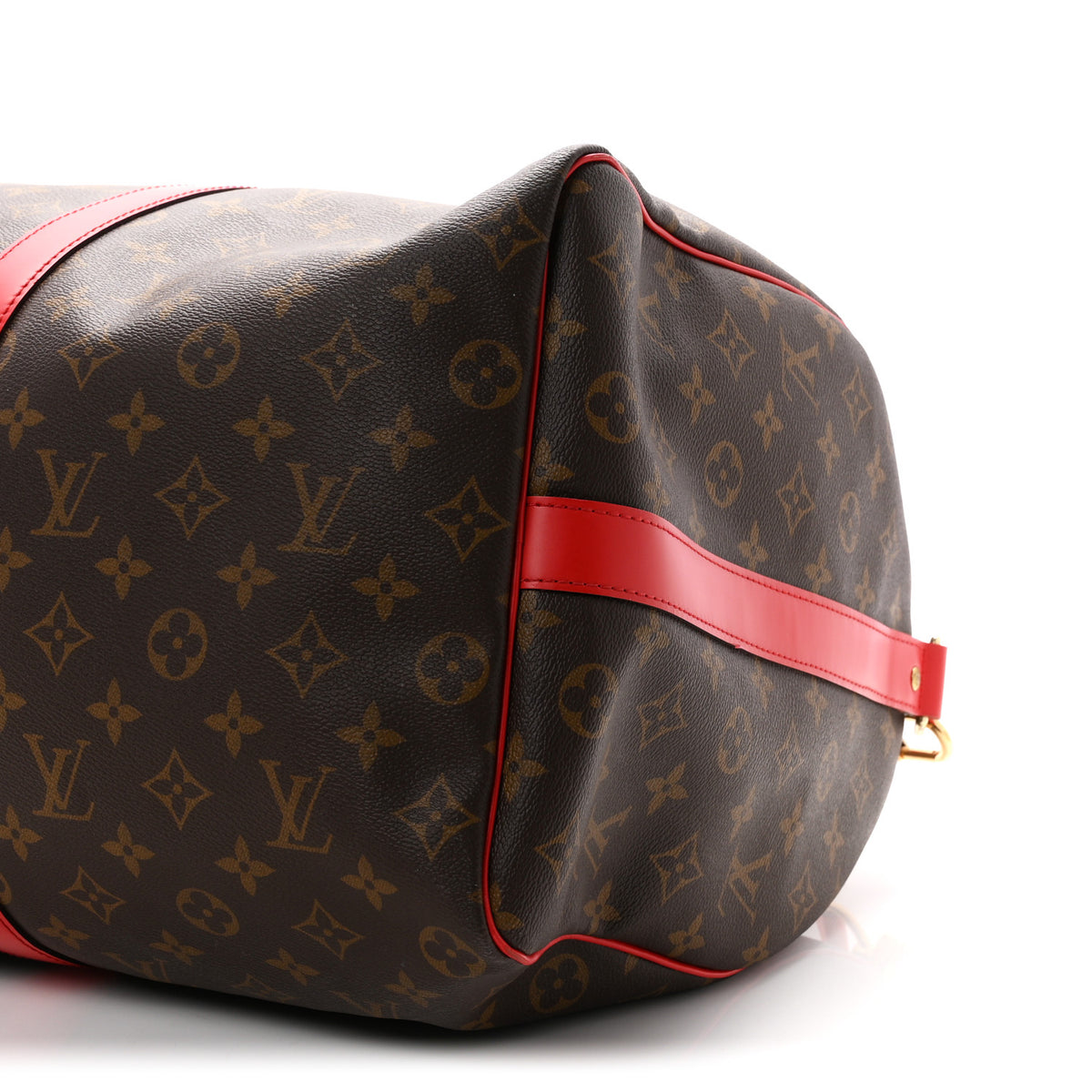Louis Vuitton Calfskin Monogram Keepall Bandouliere 50 Coquelicot 8 of 9