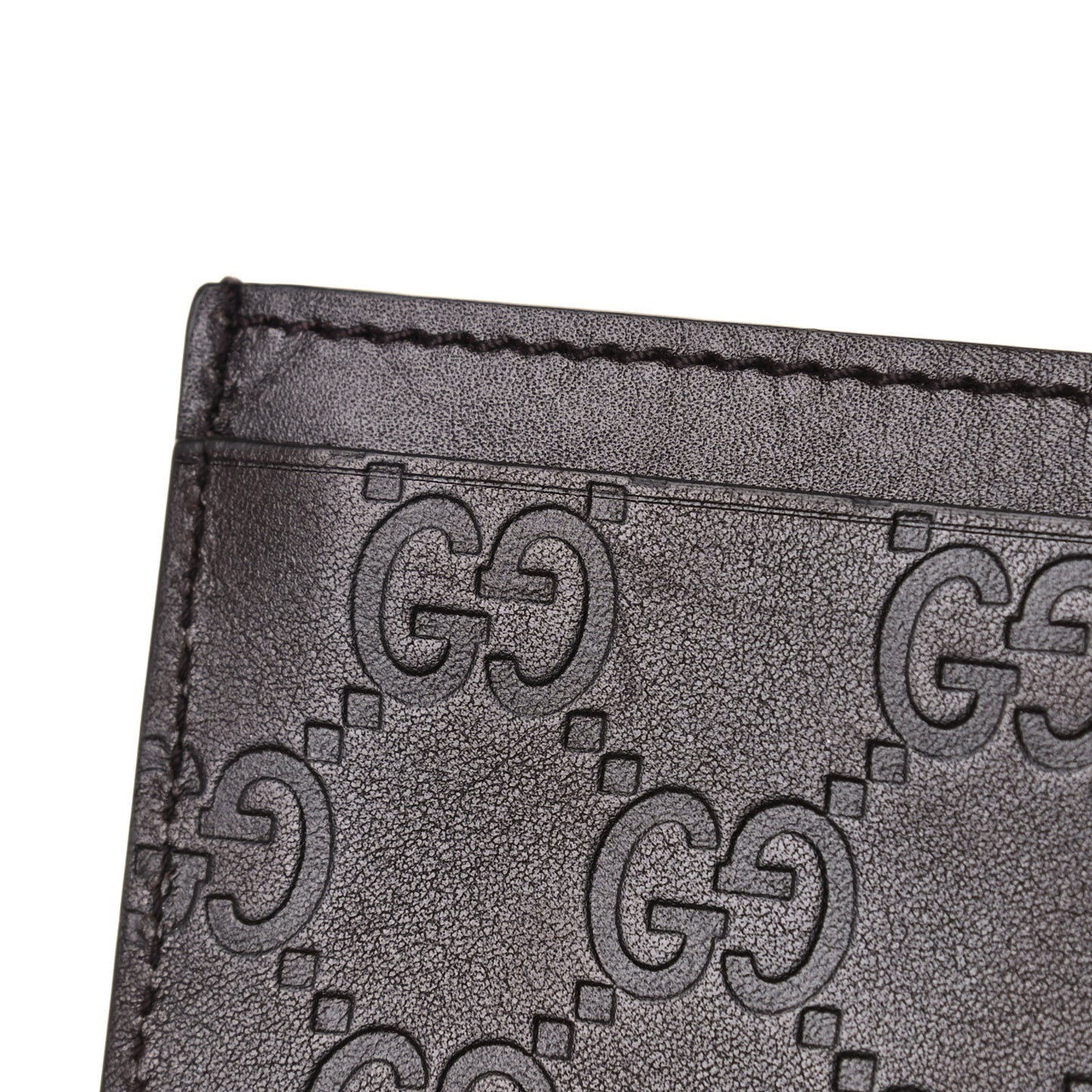 Guccissima Card Holder Brown