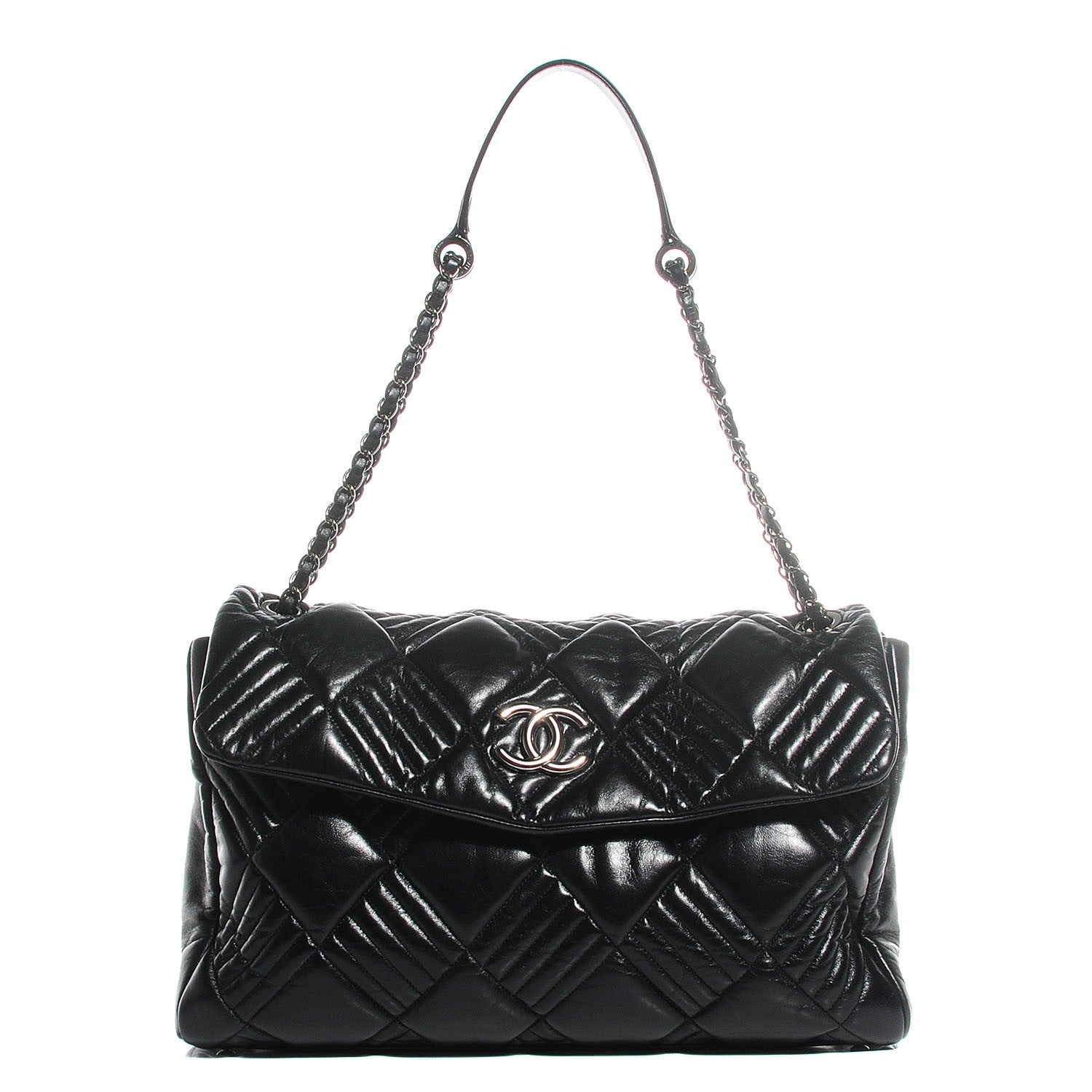 Chanel Lambskin In and Out Maxi Flap Black 1 of 7