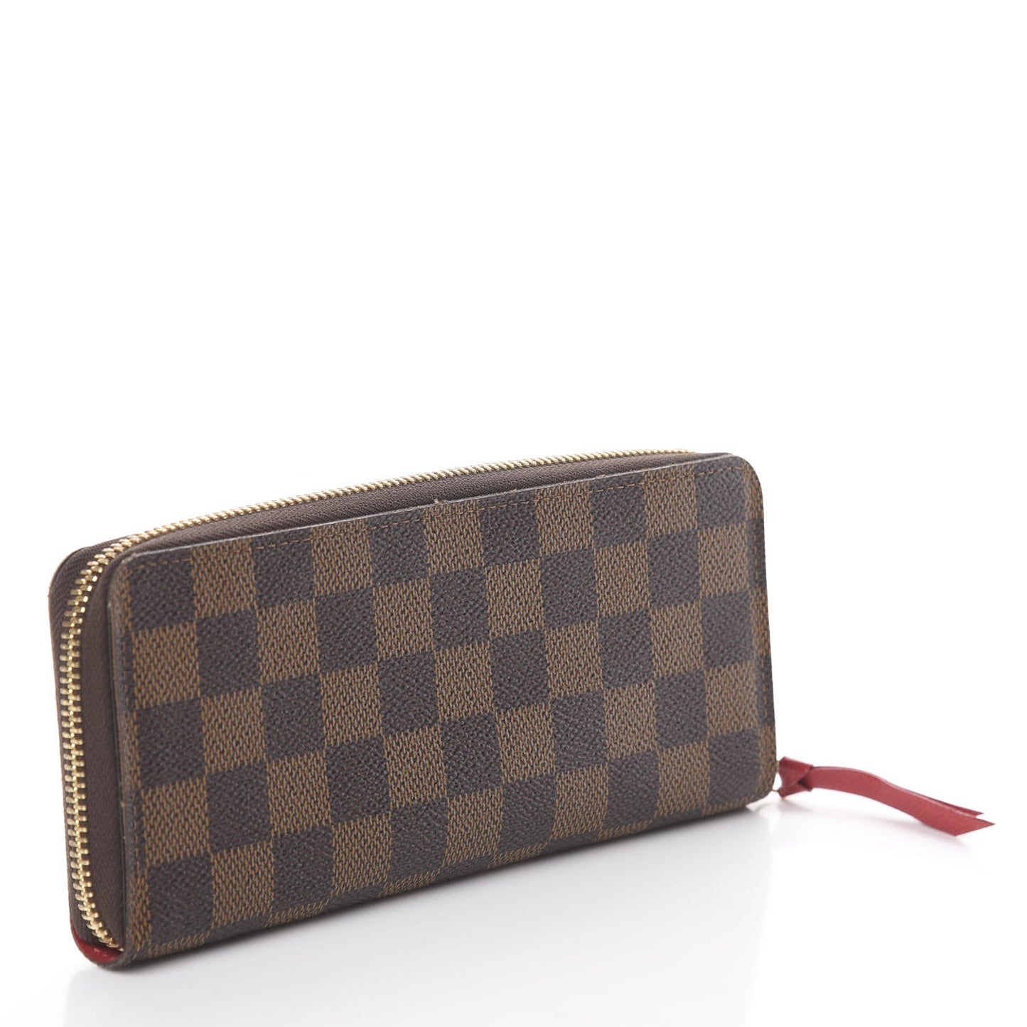 Damier Ebene Clemence Wallet Cherry