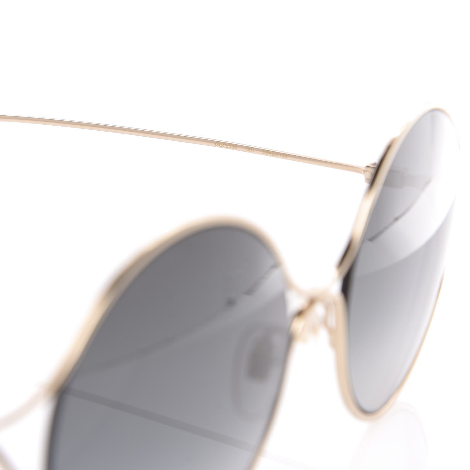 Gucci Round Pearl Tip Sunglasses GG0253S Gold 6 of 8
