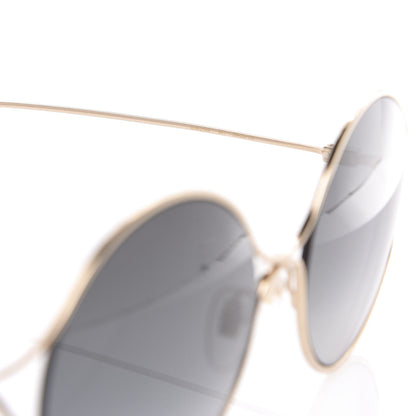 Gucci Round Pearl Tip Sunglasses GG0253S Gold 6 of 8