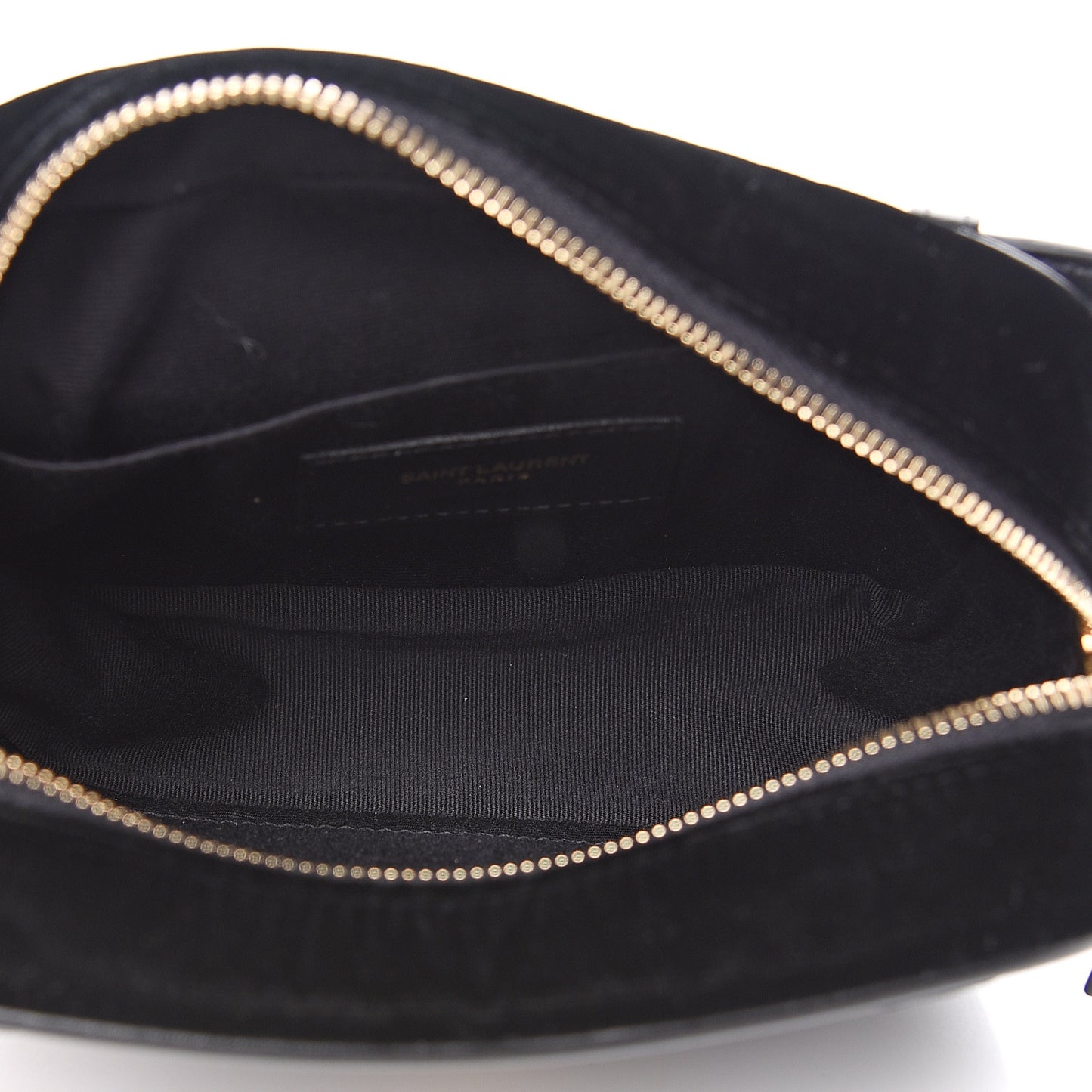 Velour Matelasse Monogram Lou Belt Bag Black