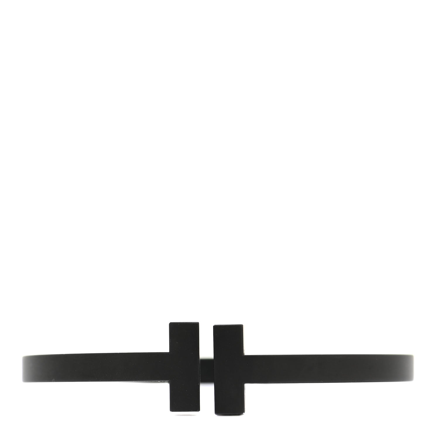 Tiffany Black-Coated Stainless Steel T Square Bracelet 1 of 4