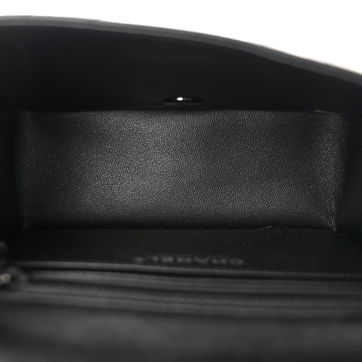 Lambskin Chevron Quilted Mini Square Flap So Black