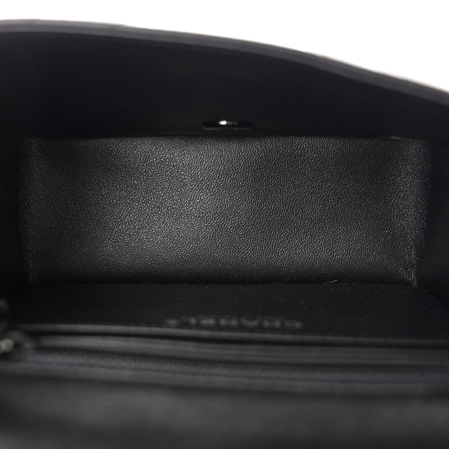 Chanel Lambskin Chevron Quilted Mini Square Flap So Black 5 of 11