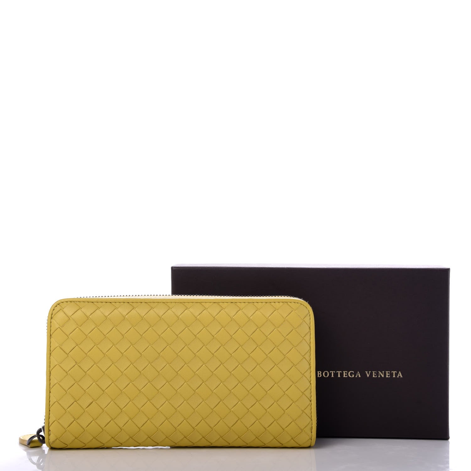 Bottega Veneta Nappa Intrecciato Zip Around Wallet Moutarde 7 of 7