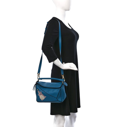 Loewe X SPIRITED AWAY Calfskin Bo Mouse Small Puzzle Bag Lagoon Blue 2 of 9