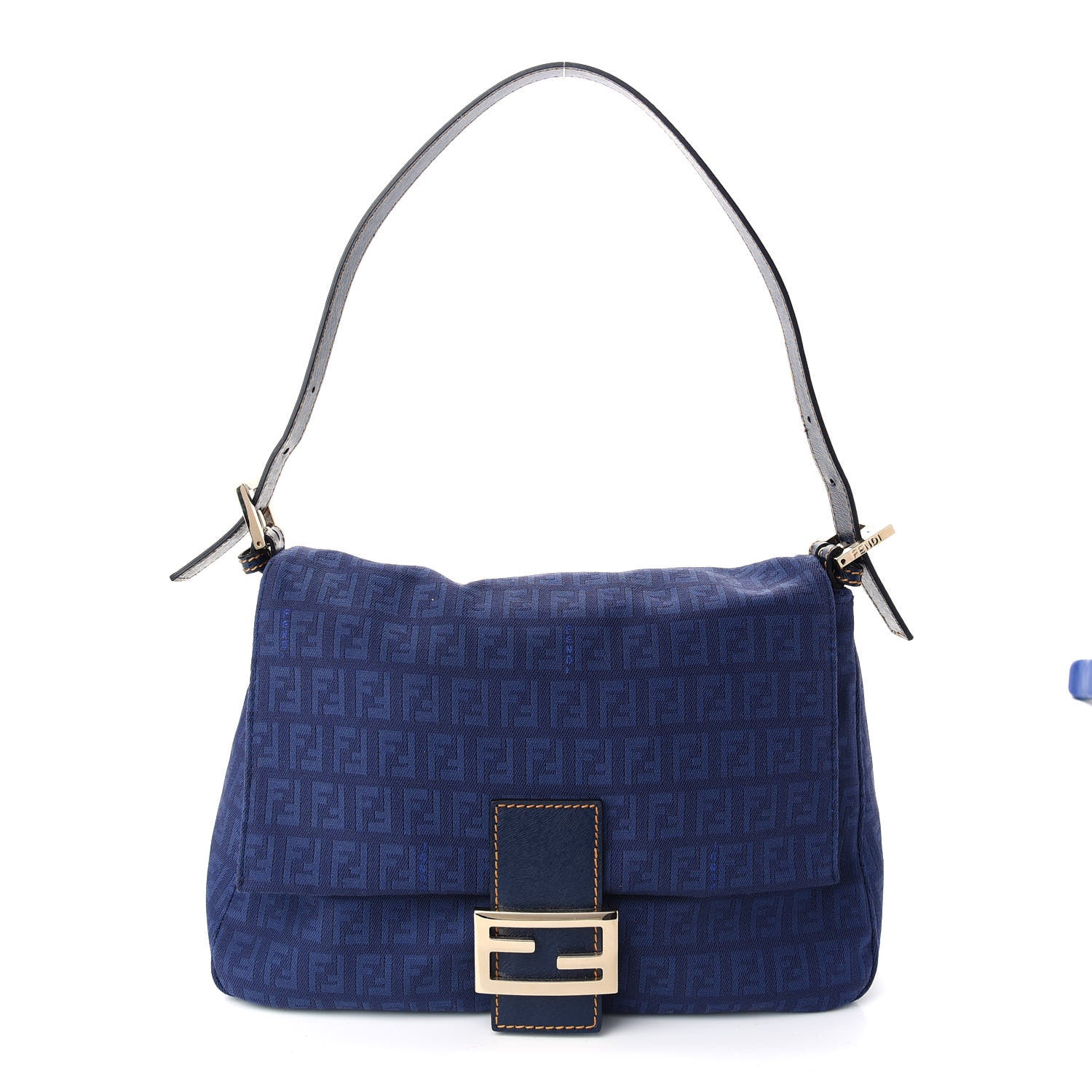 Fendi Zucchino Mama Baguette Blue 1 of 8