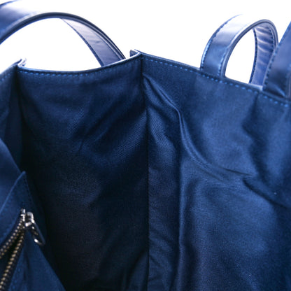 Telfar Metallic Vegan Leather Medium Shopping Bag Cobalt 13 of 13
