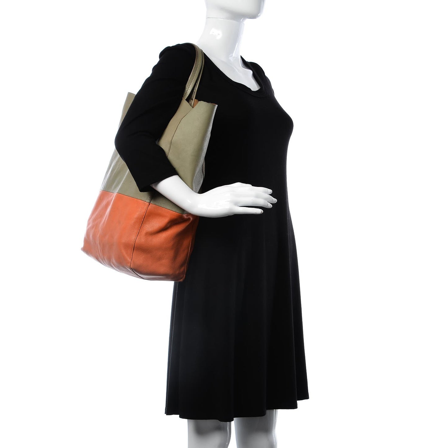 Lambskin Bi-Cabas Fluo Peach