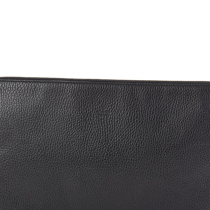 Gucci Pebbled Calfskin Large Bamboo Clutch Black 7 of 7