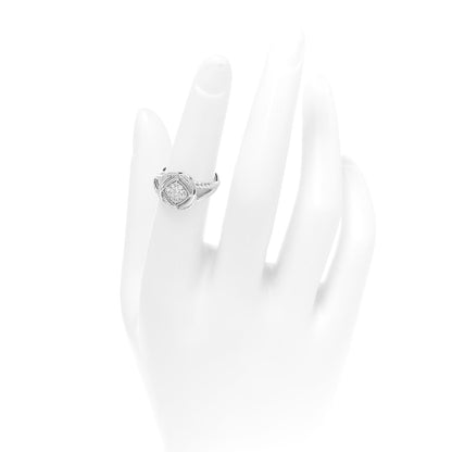 David Yurman Sterling Silver Diamond Pave 7mm Infinity Ring 51 5.75 2 of 4