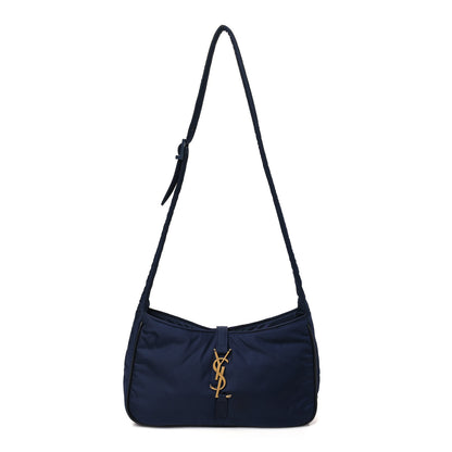 Saint Laurent Econyl Nylon Le 5 A 7 Hobo Navy 1 of 10