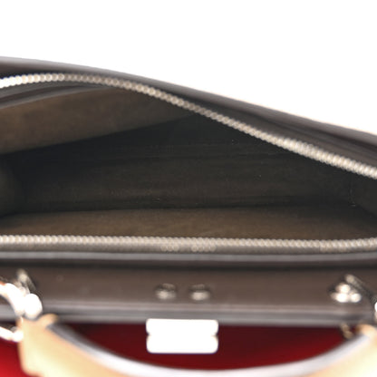 Fendi Cuoio Romano Vitello Cover Glazed Fabric Bi-Color FF 1974 Mini Peekaboo I SEE U Satchel Sand Tobacco Moro 5 of 10