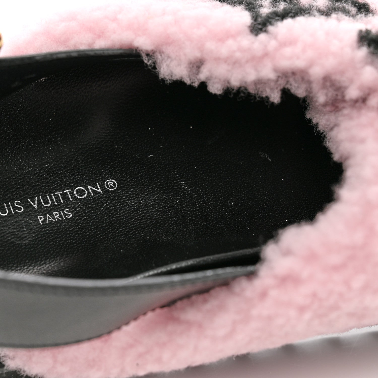 Louis Vuitton Shearling Paseo Sandals 38.5 Pink 9 of 15