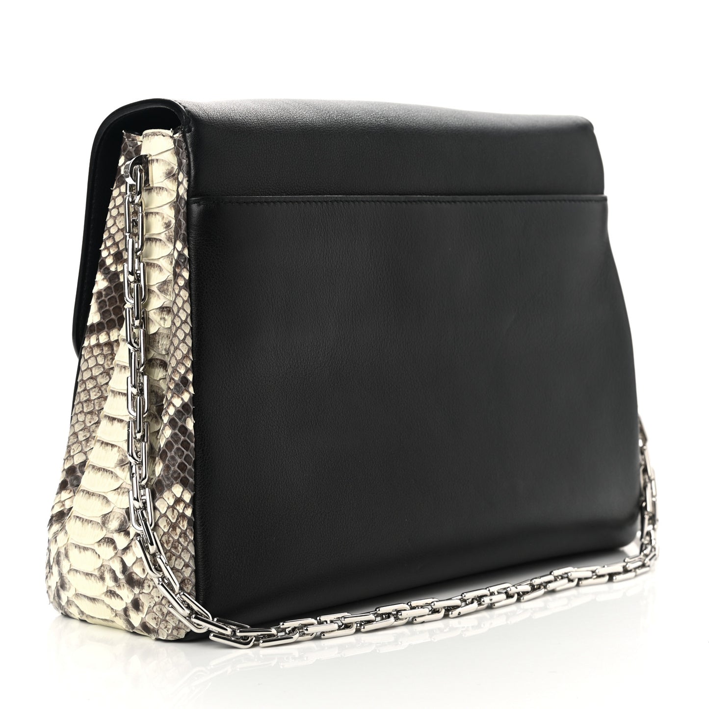 Calfskin Snakeskin Small Diorling Black