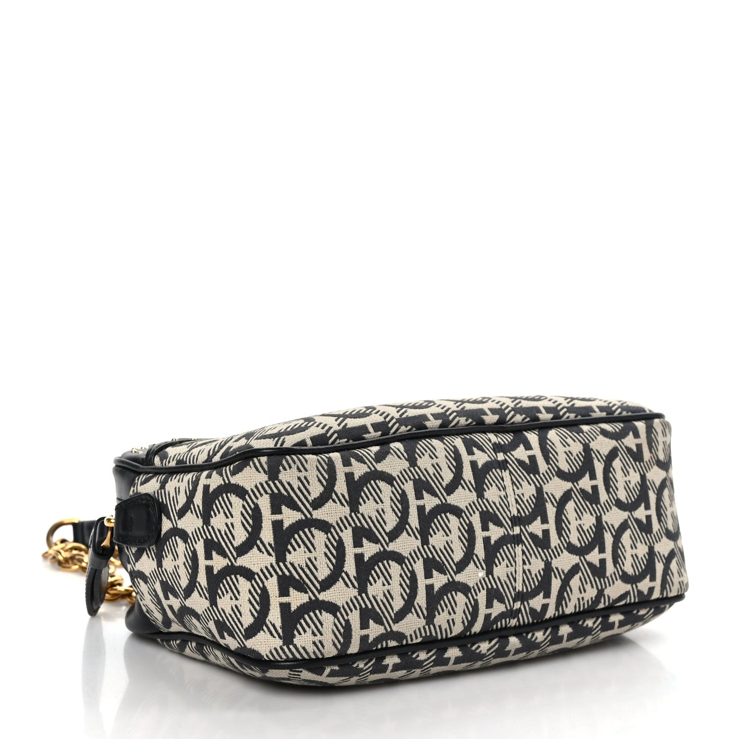 Canvas Calfskin Gancini Camera Bag Black Beige