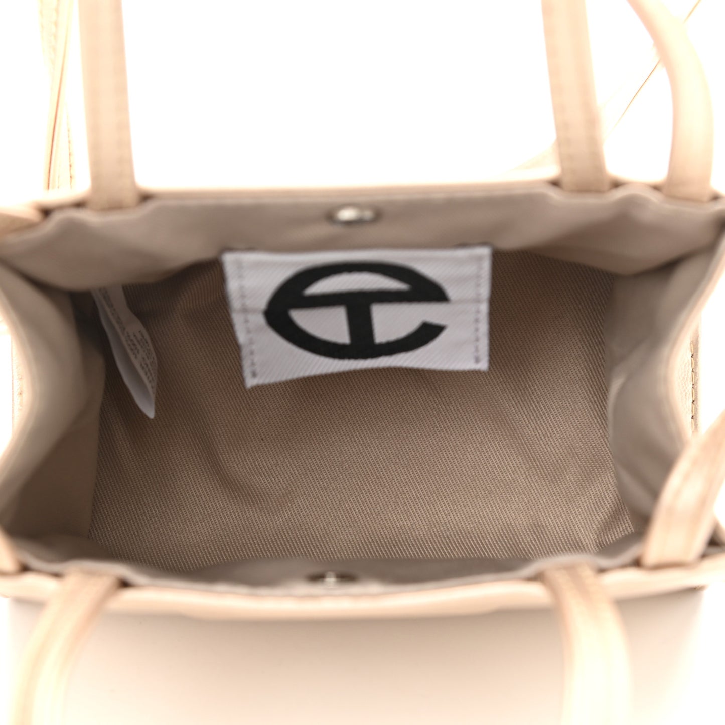 Metallic Vegan Leather Small Shopping Bag Gold