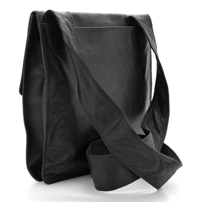 Chanel Lambskin Logo Messenger Dark Brown 3 of 11