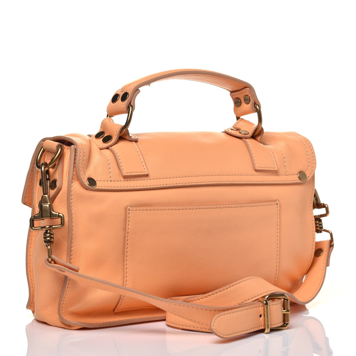 Proenza Schouler Lambskin Tiny PS1 Satchel Apricot 3 of 10