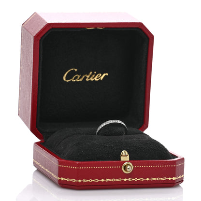 Cartier Platinum Diamond 2.4mm Ballerine Wedding Band Ring 50 5.25 5 of 5