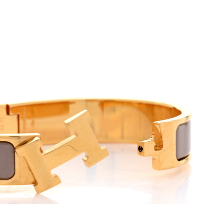 Hermes Enamel Narrow Clic Clac H Bracelet PM Marron Glace 5 of 5