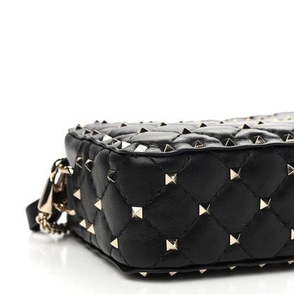 Valentino Garavani Nappa Rockstud Spike Camera Crossbody Bag Black 7 of 10