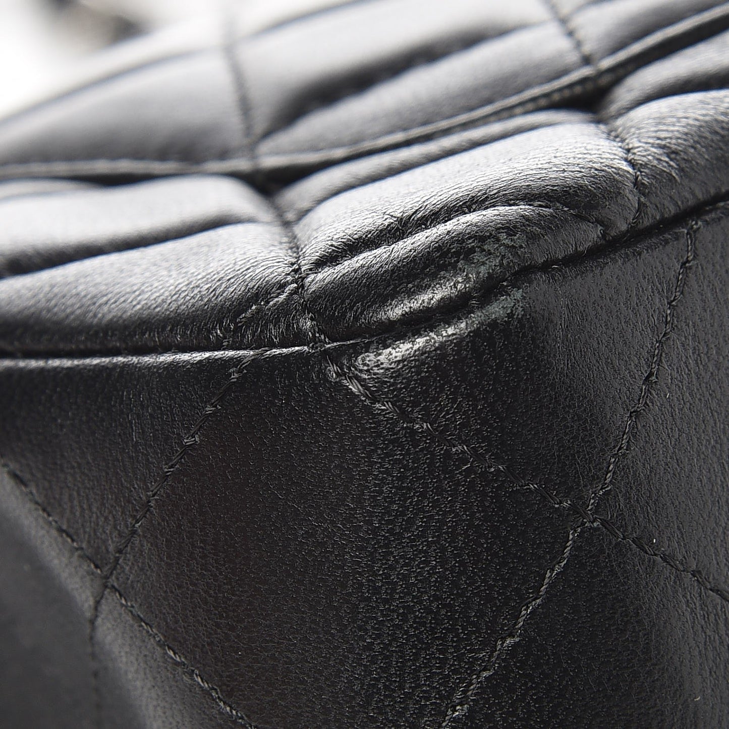 Lambskin Quilted Mini Rectangular Flap Black