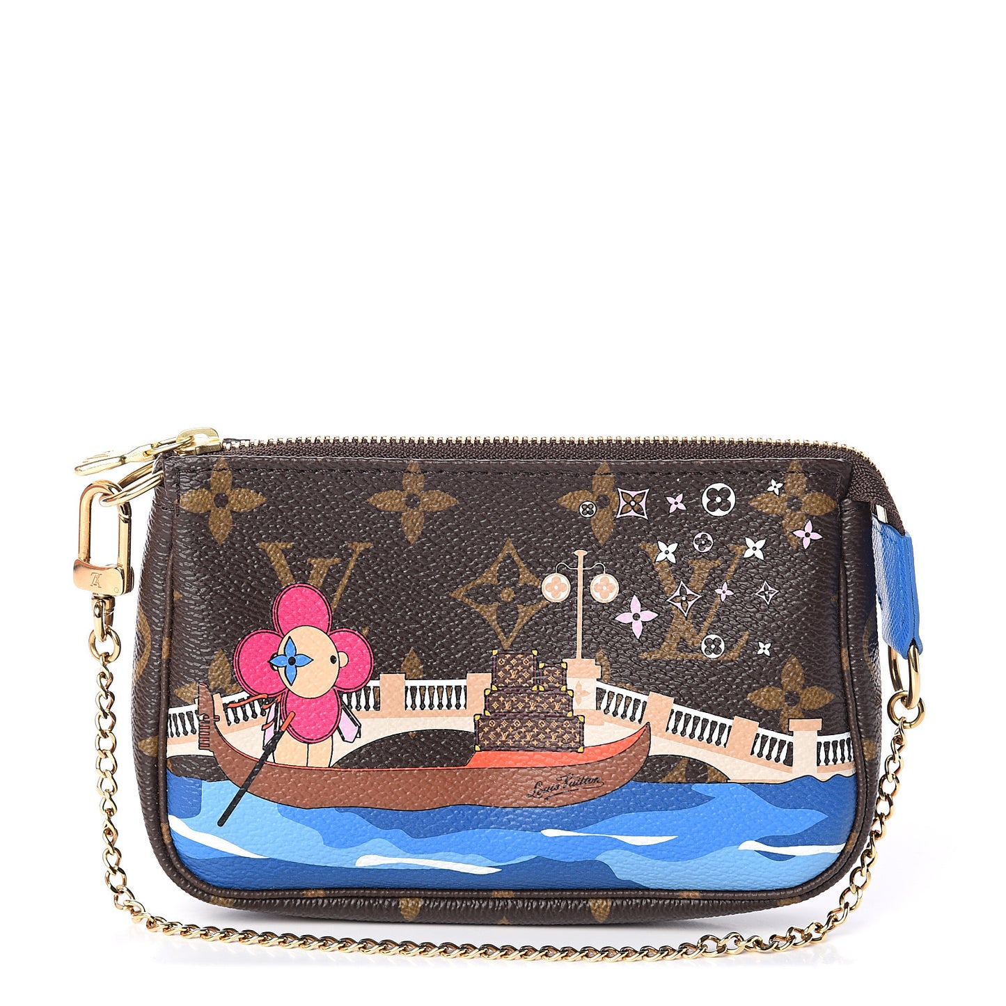 Monogram 2019 Christmas Animation Mini Venice Pochette Accessories Blue
