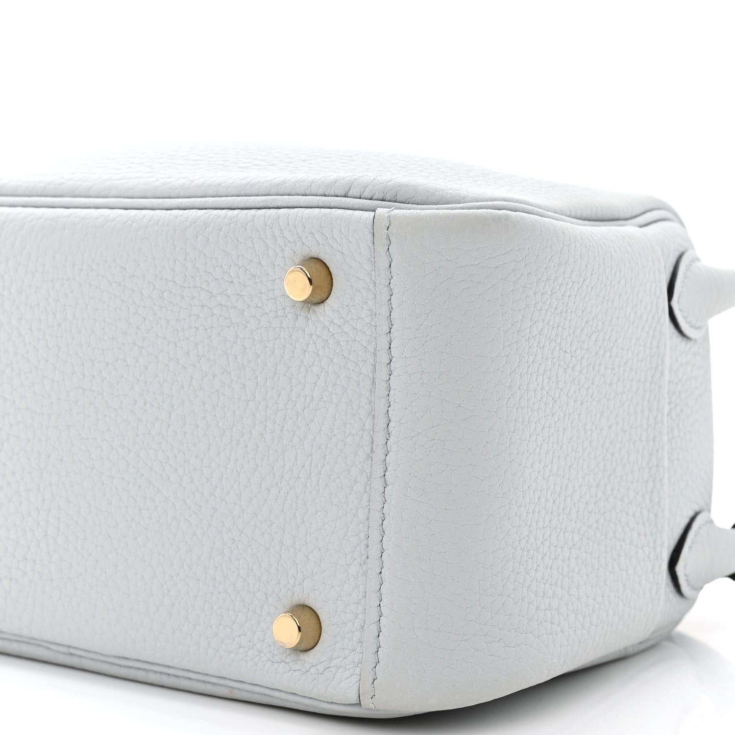 Hermes Taurillon Clemence Mini Lindy 20 Bleu Pale 10 of 11