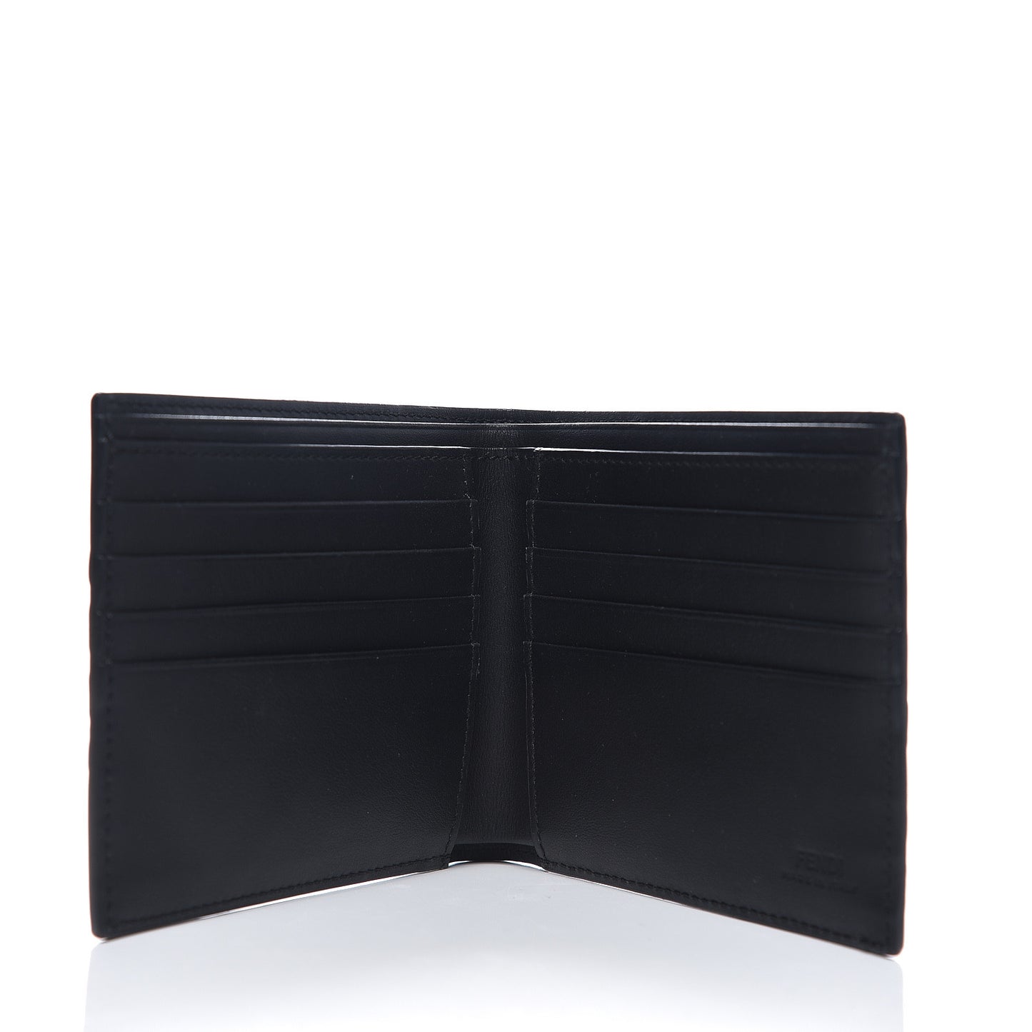 Vitello FF 1974 Embossed Bi-Fold Wallet Maya Black
