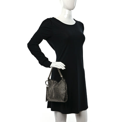 Jimmy Choo Suede Crystal Callie Tassel Shoulder Bag Silver 3 of 10