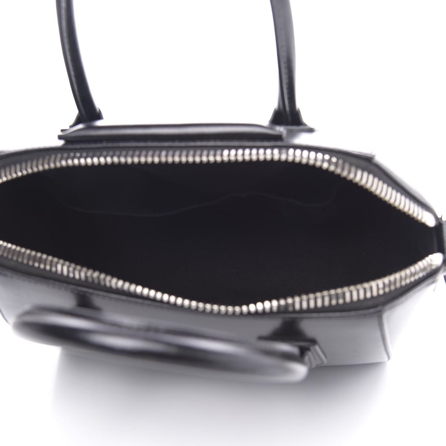 Shiny Lord Calfskin Small Antigona Black