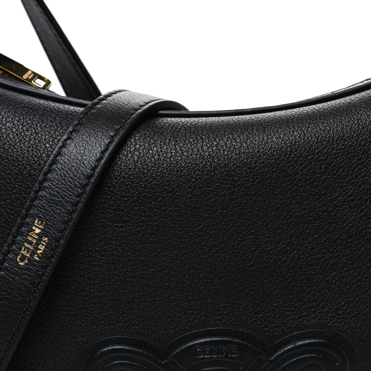 Saint Laurent Supple Calfskin Cuir Triomphe Small Heloise Shoulder Bag Black 9 of 11