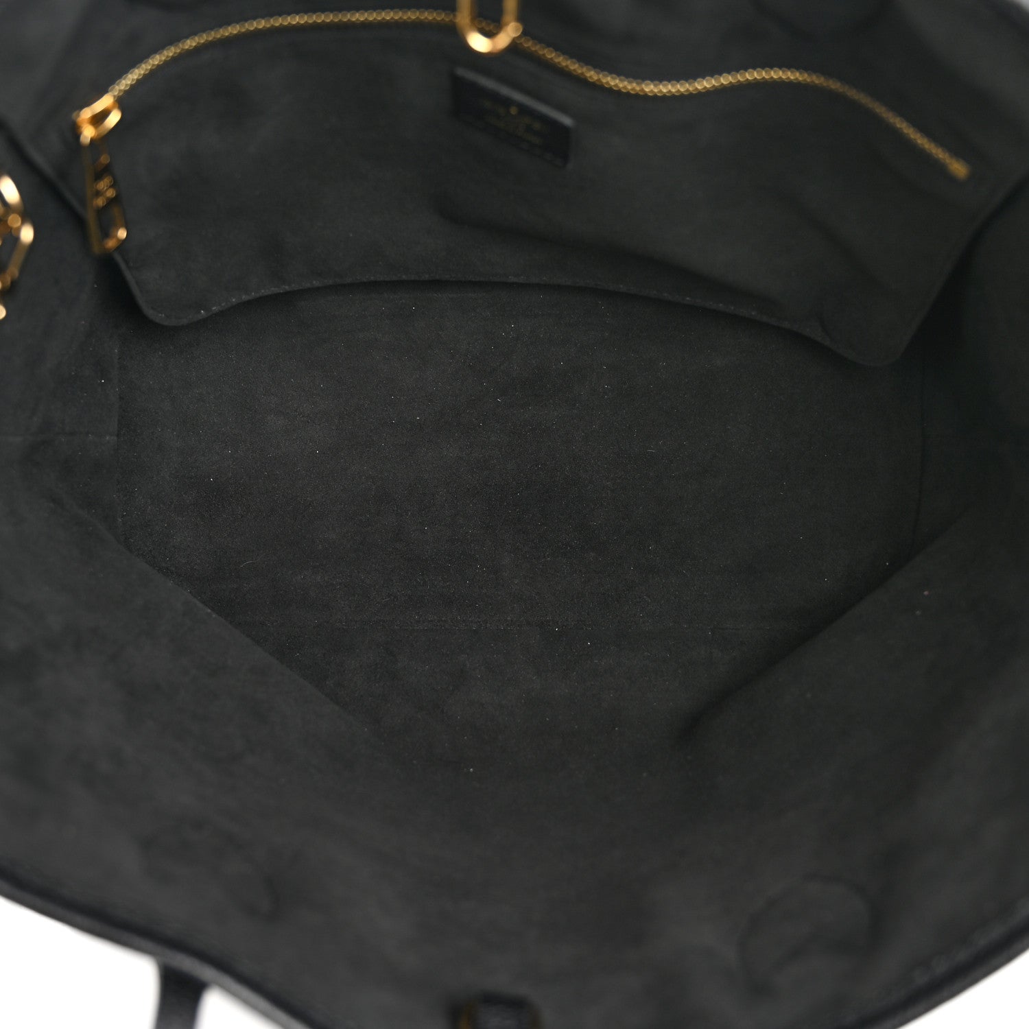 Louis Vuitton Empreinte Monogram Giant Neverfull MM Black Beige 14 of 40