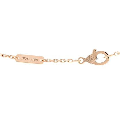 Van Cleef & Arpels 18K Yellow Gold Mother of Pearl Sweet Alhambra Pendant Necklace 4 of 6
