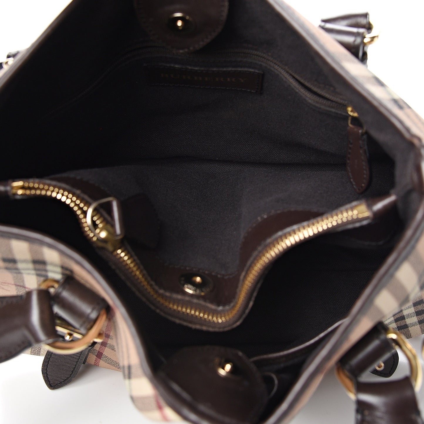 Haymarket Check Small Northfield Tote Chocolate