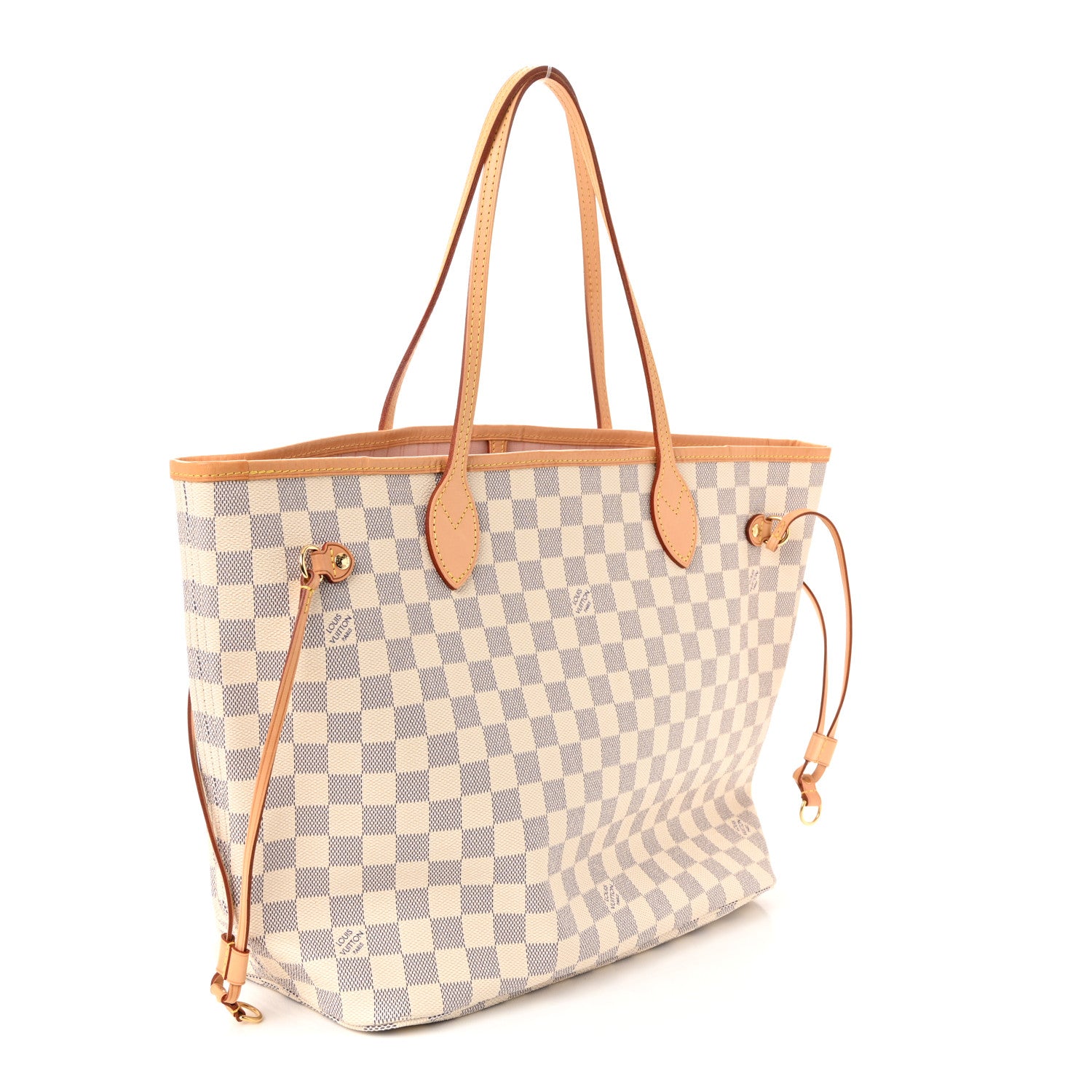 Louis Vuitton Damier Azur Neo Neverfull MM Rose Ballerine 3 of 9