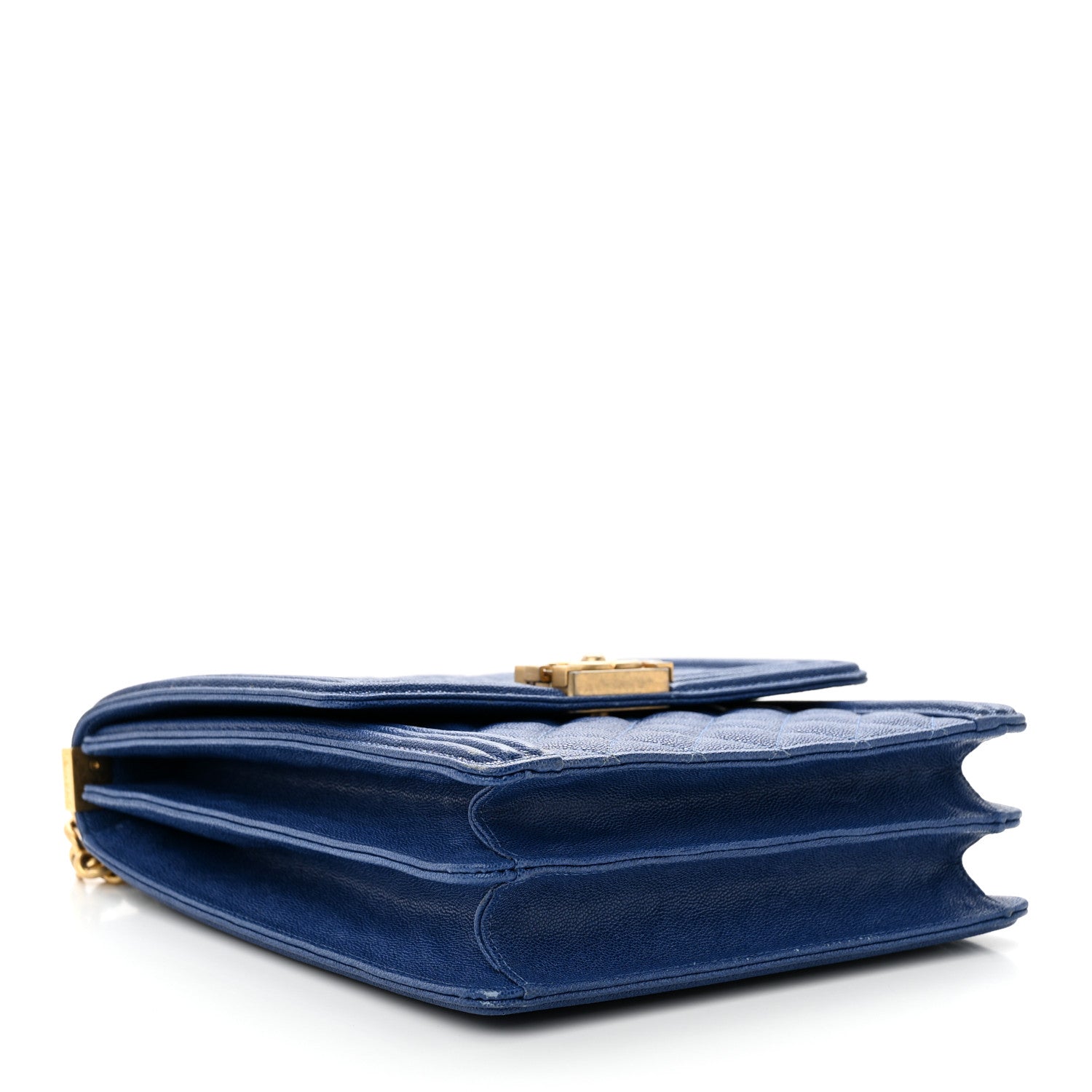 Chanel Caviar Quilted Maxi North South Boy Flap Blue 4 of 12