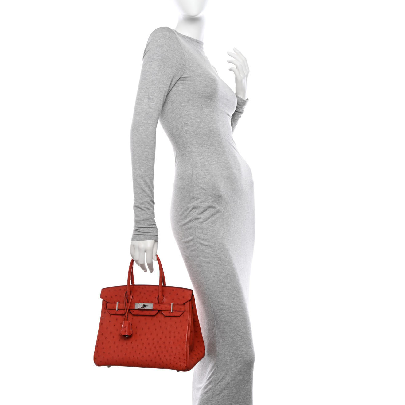 Hermes Ostrich Birkin 30 Brique 2 of 12