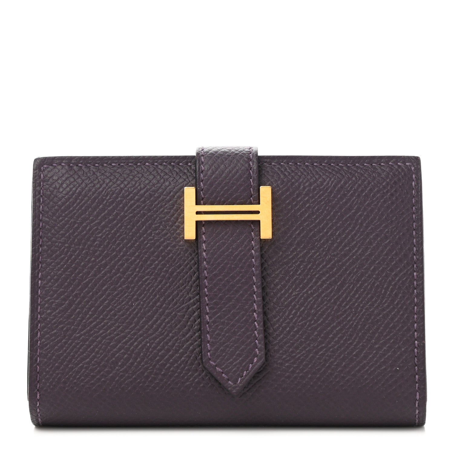 Hermes Epsom Mini Bearn Wallet Raisin 1 of 10