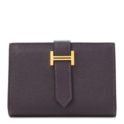 Hermes Epsom Mini Bearn Wallet Raisin 1 of 10