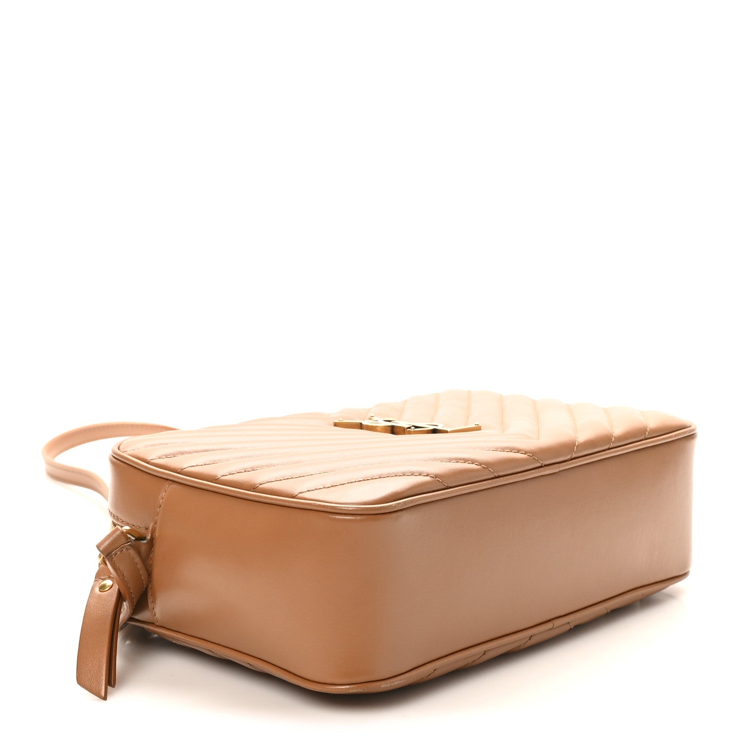 Saint Laurent Calfskin Matelasse Monogram Lou Camera Bag Cinnamon 4 of 10