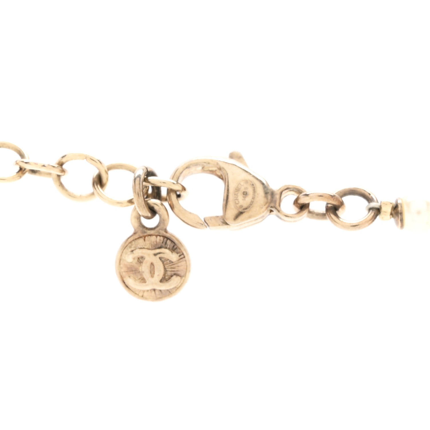 Chanel Pearl Cluster CC Necklace Gold 6 of 7